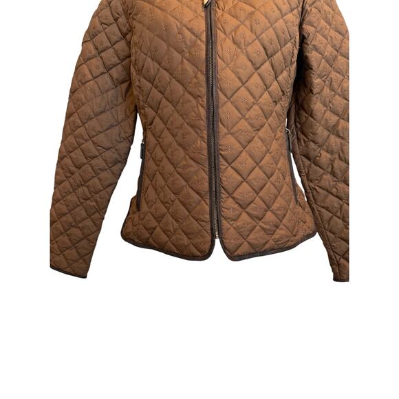 Eddie Bauer Goose Down Quilted Jacket Womens Medium Full Zip Pockets Lightweight - Picture 3 of 9